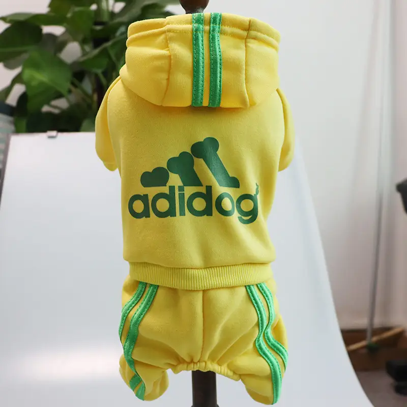 Костюм спортивний для собак Adidog жовтий XL Костюм спортивний для собак Adidog жовтий XL