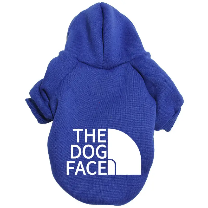 Толстовка для собак з капюшоном синя з білим the dog face M Толстовка для собак з капюшоном синя з білим the dog face M