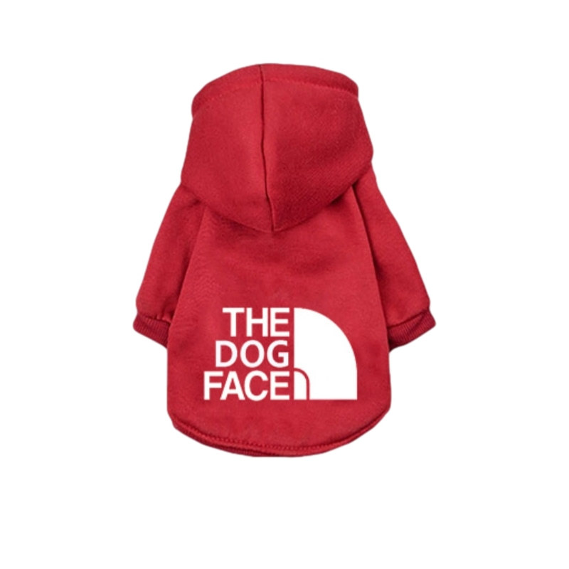 Толстовка для собак с капюшоном красная с белым the dog face S Толстовка для собак с капюшоном красная с белым the dog face S