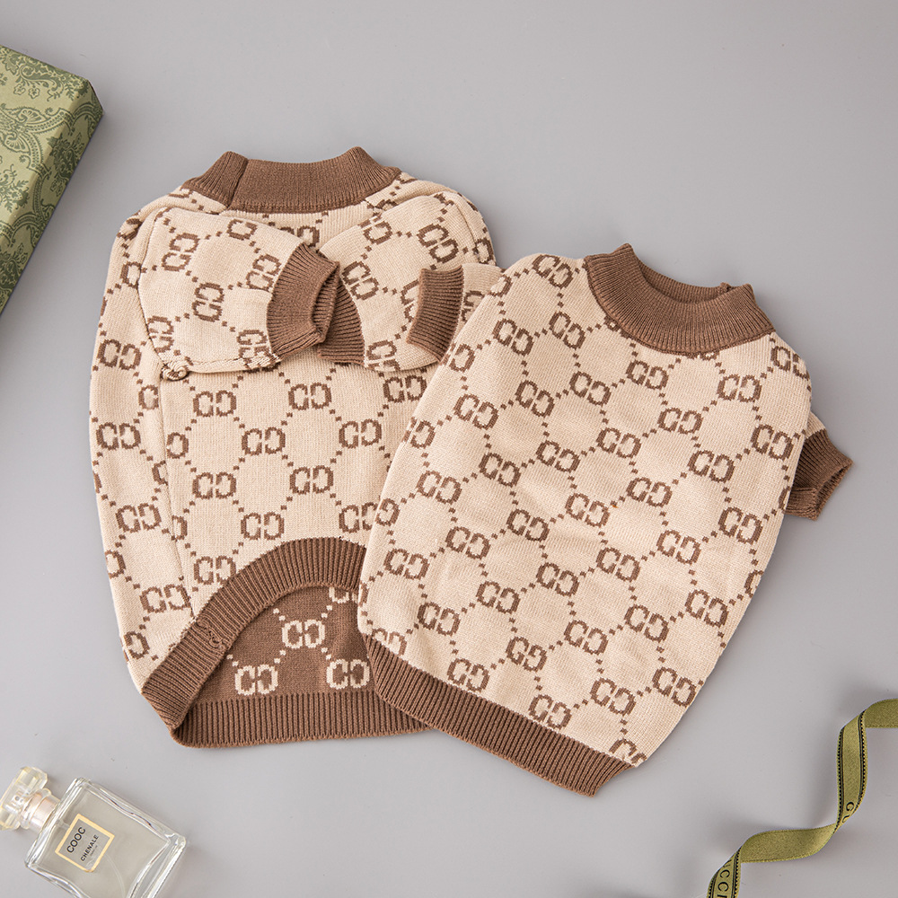 Свитер брендовый с принтом GUCCI коричневый размер XL Свитер брендовый с принтом GUCCI коричневый размер XL