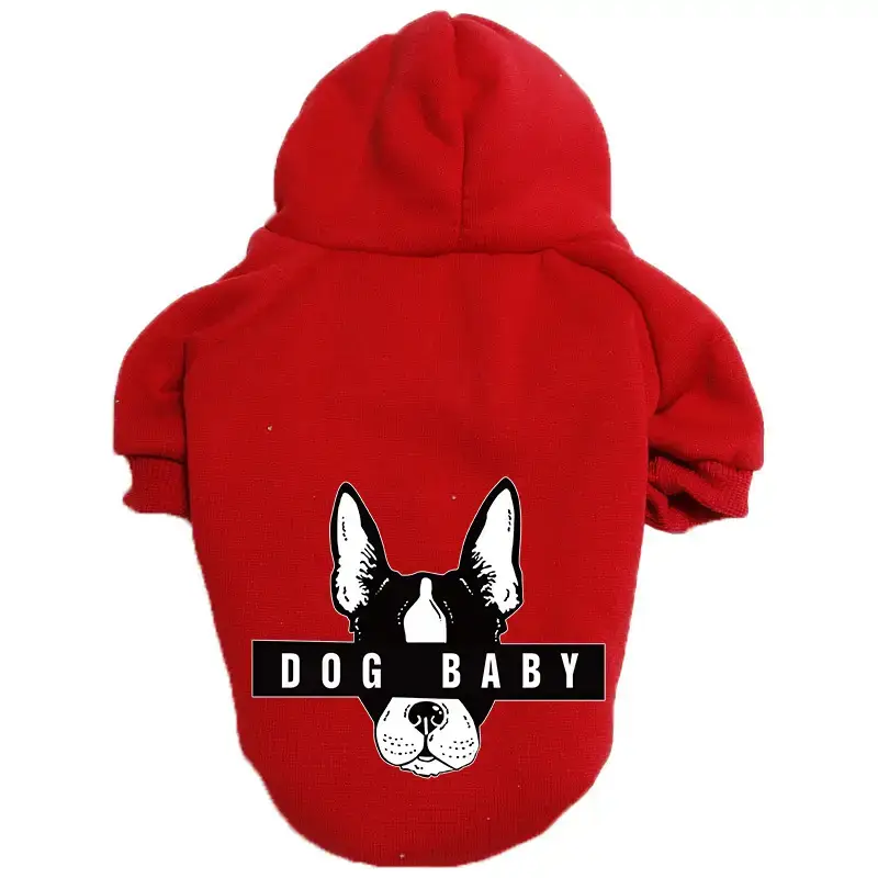 Толстовка для собак на флисе Dog baby красного цвета размер S 5XL Толстовка для собак на флисе Dog baby красного цвета размер S 5XL