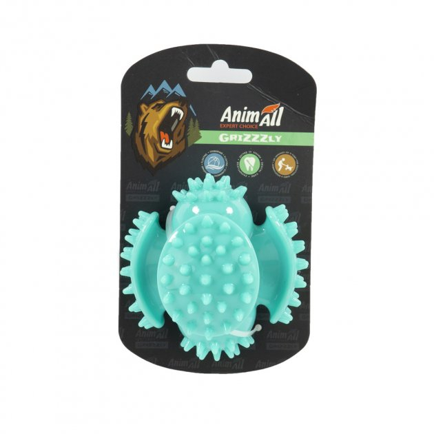 Игрушка для собак AnimAll GrizZzly мультифункциональный мяч, мятный 9,3 см Игрушка для собак AnimAll GrizZzly мультифункциональный мяч, мятный 9,3 см