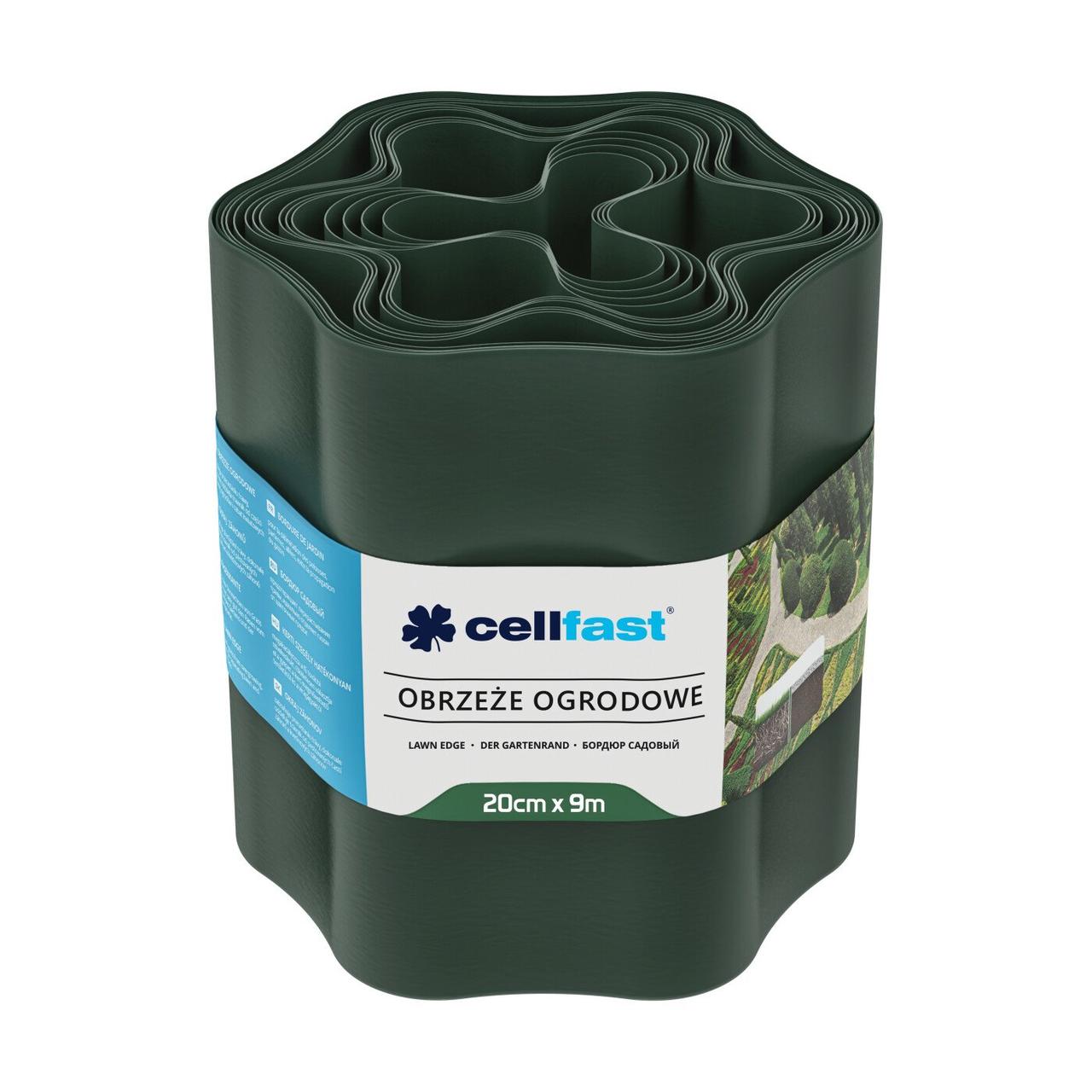 Бордюр газонний хвилястий / темно-зелений / 20 см х 9 м Cellfast Бордюр газонний хвилястий / темно-зелений / 20 см х 9 м Cellfast