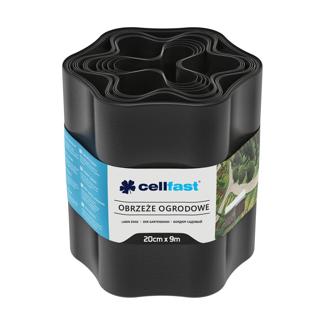 Бордюри газонний хвилястий /чорний/ 20 см х 9 м Cellfast Бордюри газонний хвилястий /чорний/ 20 см х 9 м Cellfast