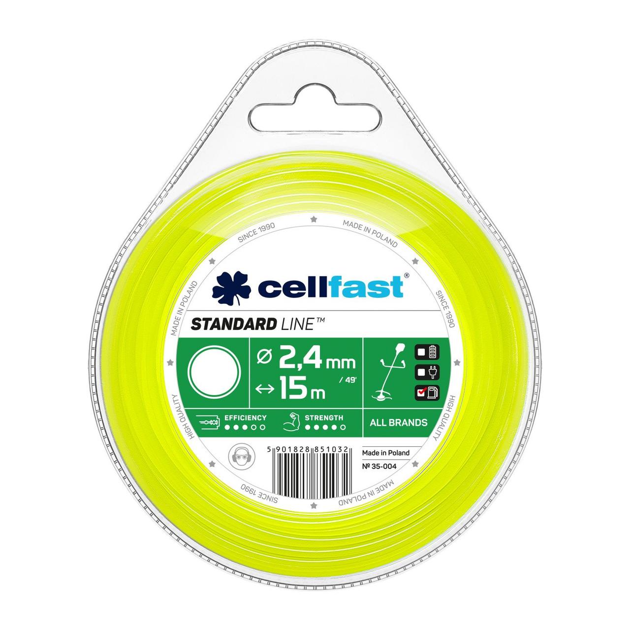 Лезо для тріммера - кругле 2,4 мм x 15 м Cellfast Лезо для тріммера - кругле 2,4 мм x 15 м Cellfast
