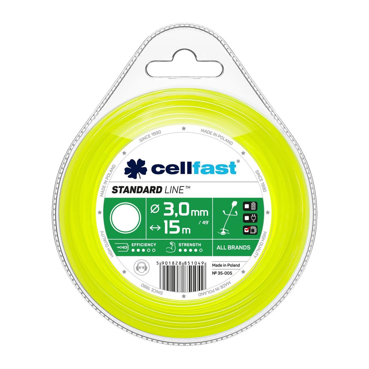 Лезо для тріммера - кругле 3,0 мм x 15 м Cellfast Лезо для тріммера - кругле 3,0 мм x 15 м Cellfast