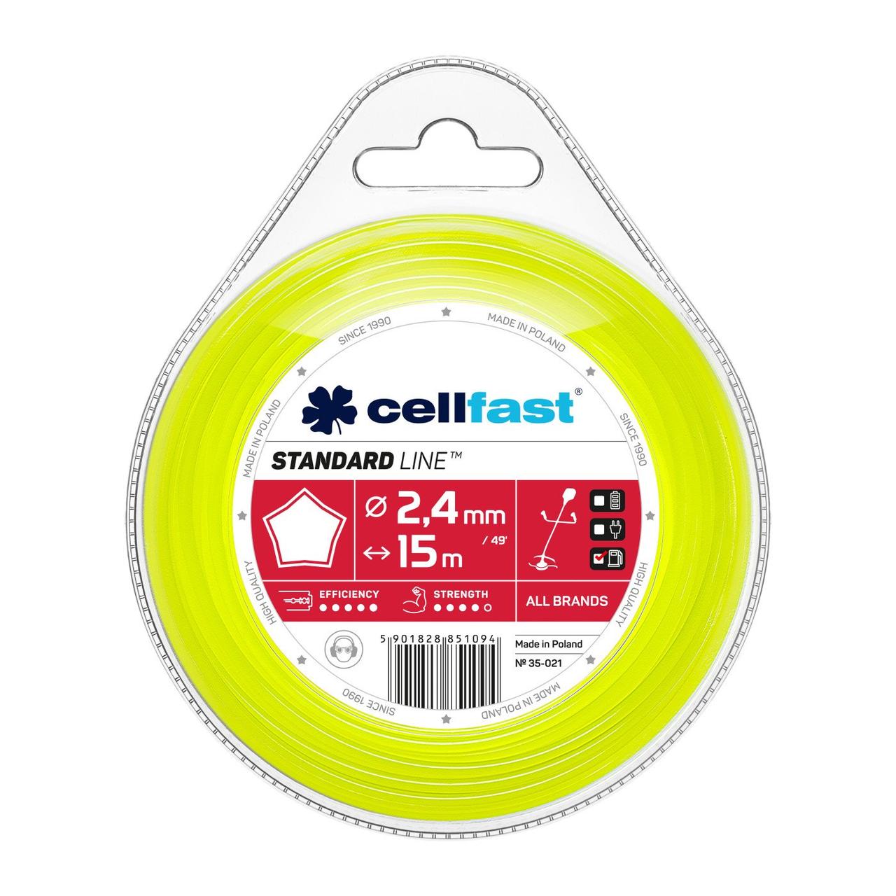 Лезо для тріммера - зірочка 2,4 мм x 15 м Cellfast Лезо для тріммера - зірочка 2,4 мм x 15 м Cellfast