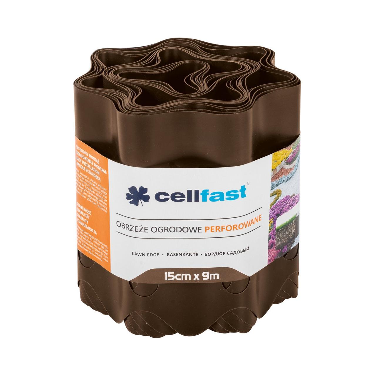 Бордюр газонний перфорований / коричневий / 15 см x 9 м Cellfast Бордюр газонний перфорований / коричневий / 15 см x 9 м Cellfast