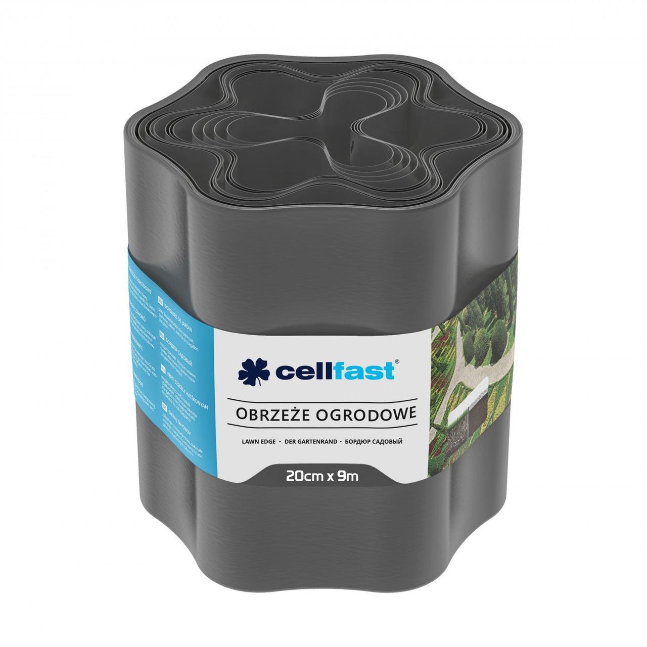 Бордюр газонний хвилястий / графіт / 20 см x 9 м Cellfast Бордюр газонний хвилястий / графіт / 20 см x 9 м Cellfast