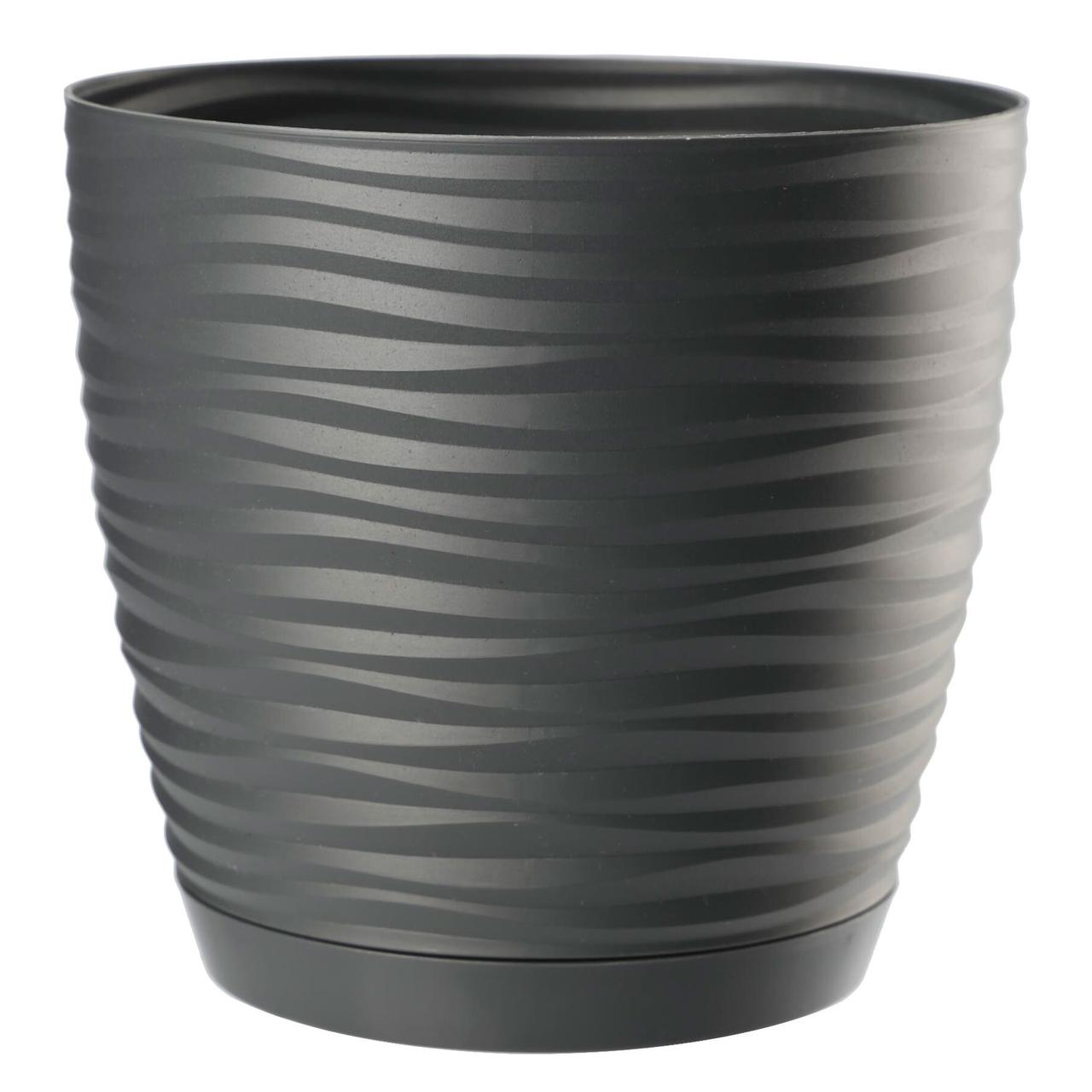 Горшок для цветов Sahara mini-11 0,7 л антрацит Form-Plastic Горшок для цветов Sahara mini-11 0,7 л антрацит Form-Plastic
