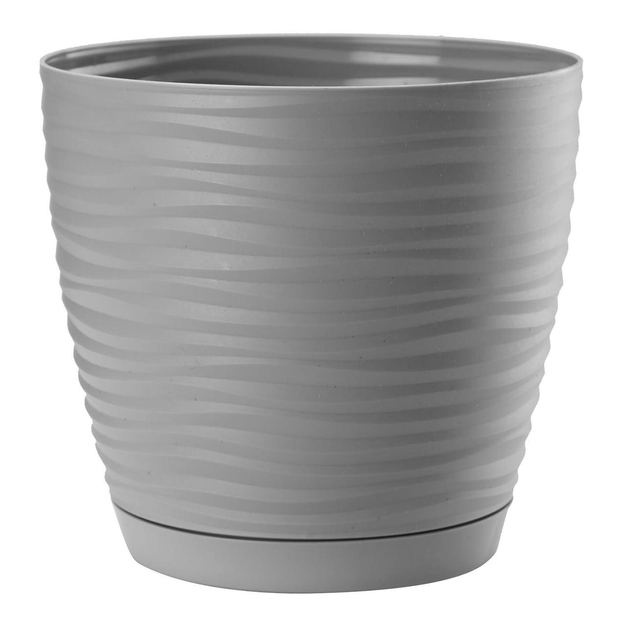 Горшок для цветов Sahara mini-13 1 л серый Form-Plastic Горшок для цветов Sahara mini-13 1 л серый Form-Plastic