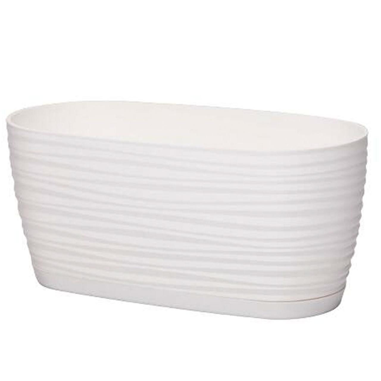 Горшок для цветов Sahara mini oval 2,7 л белый Form-Plastic Горшок для цветов Sahara mini oval 2,7 л белый Form-Plastic