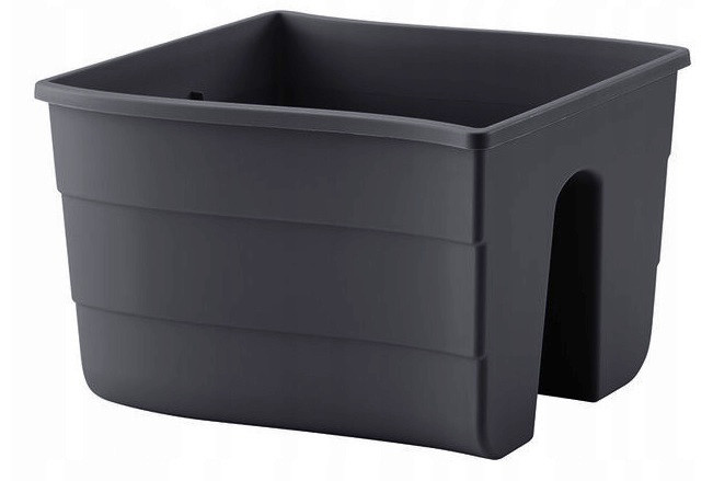 Горшок балконный для поручней WAVE 11 л антрацит Form-Plastic Горшок балконный для поручней WAVE 11 л антрацит Form-Plastic