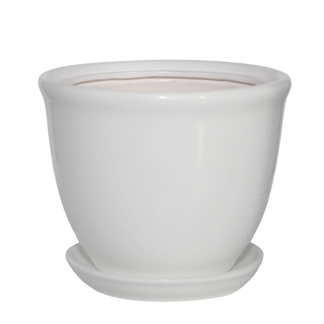 Керамический горшок Глорія 14 л глянец белый Nana CERAMICS Керамический горшок Глорія 14 л глянец белый Nana CERAMICS