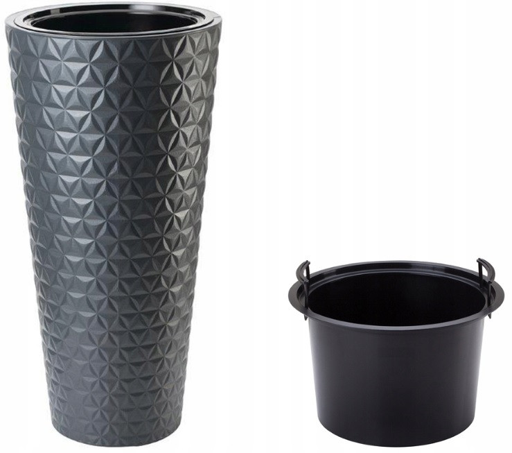 Горшок Diamant Slim-30 антрацит Form-Plastic Горшок Diamant Slim-30 антрацит Form-Plastic