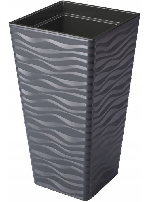 Горщик FormPlastic Sahara slim kwadro-30 антрац Form-Plastic Горщик FormPlastic Sahara slim kwadro-30 антрац Form-Plastic