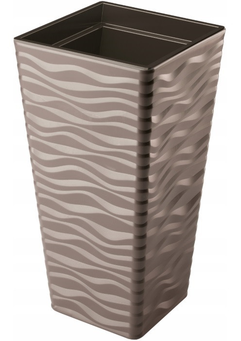 Горщик FormPlastic Sahara slim kwadro-30 коричневий Form-Plastic Горщик FormPlastic Sahara slim kwadro-30 коричневий Form-Plastic
