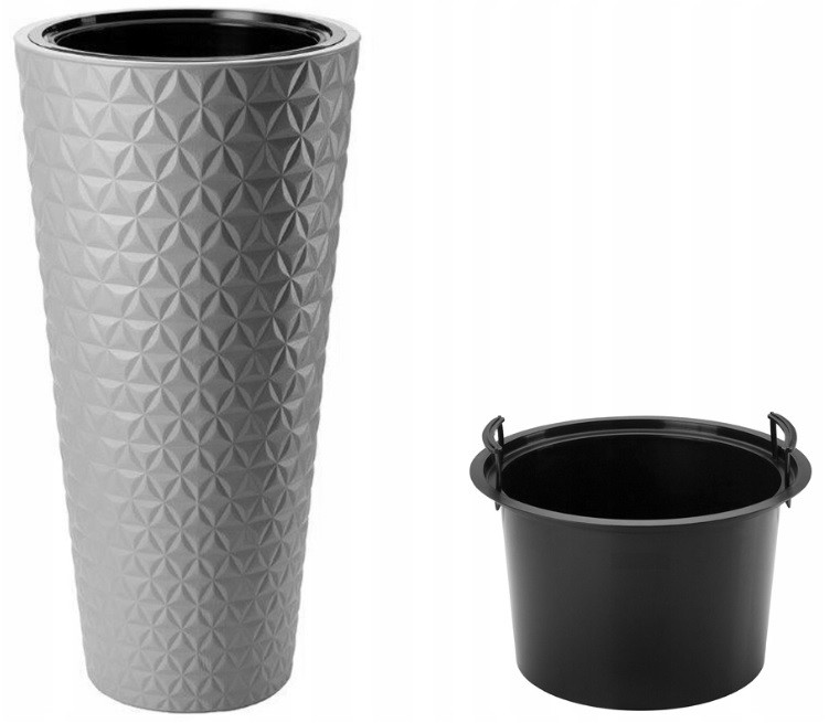 Горшок Diamant Slim-40 серый Form-Plastic Горшок Diamant Slim-40 серый Form-Plastic