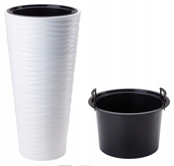 Горшок Sahara slim-40 белый Form-Plastic Горшок Sahara slim-40 белый Form-Plastic