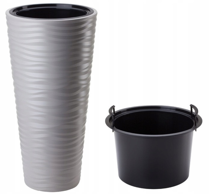 Горшок Sahara slim-40 серый Form-Plastic Горшок Sahara slim-40 серый Form-Plastic