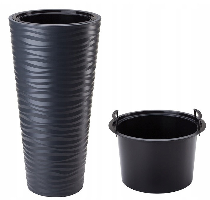 Горшок Sahara slim-40 антрацит Form-Plastic Горшок Sahara slim-40 антрацит Form-Plastic