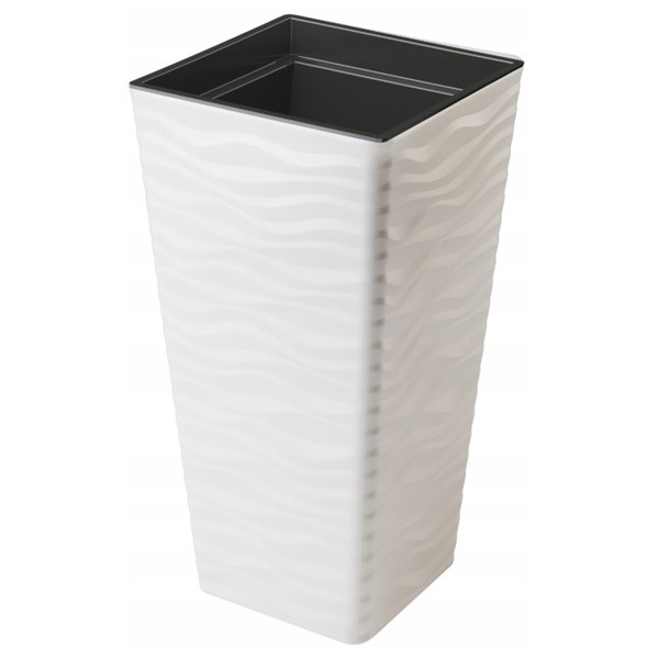 Горшок Sahara slim kwadro-35 белый Form-Plastic Горшок Sahara slim kwadro-35 белый Form-Plastic