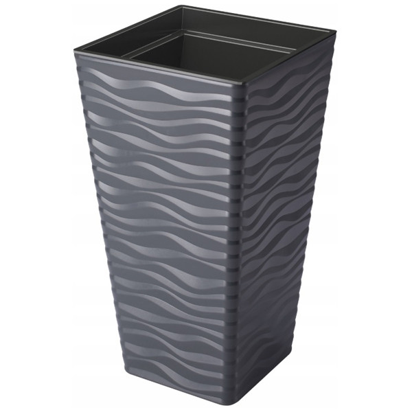 Горшок Sahara slim kwadro-35 антрацит Form-Plastic Горшок Sahara slim kwadro-35 антрацит Form-Plastic