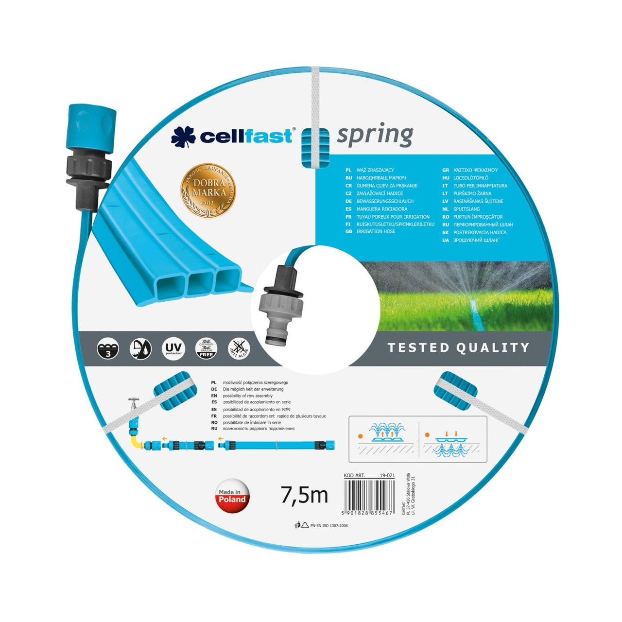 Оросительный шланг Spring -1/2'' 7,5м Cellfast Оросительный шланг Spring -1/2'' 7,5м Cellfast