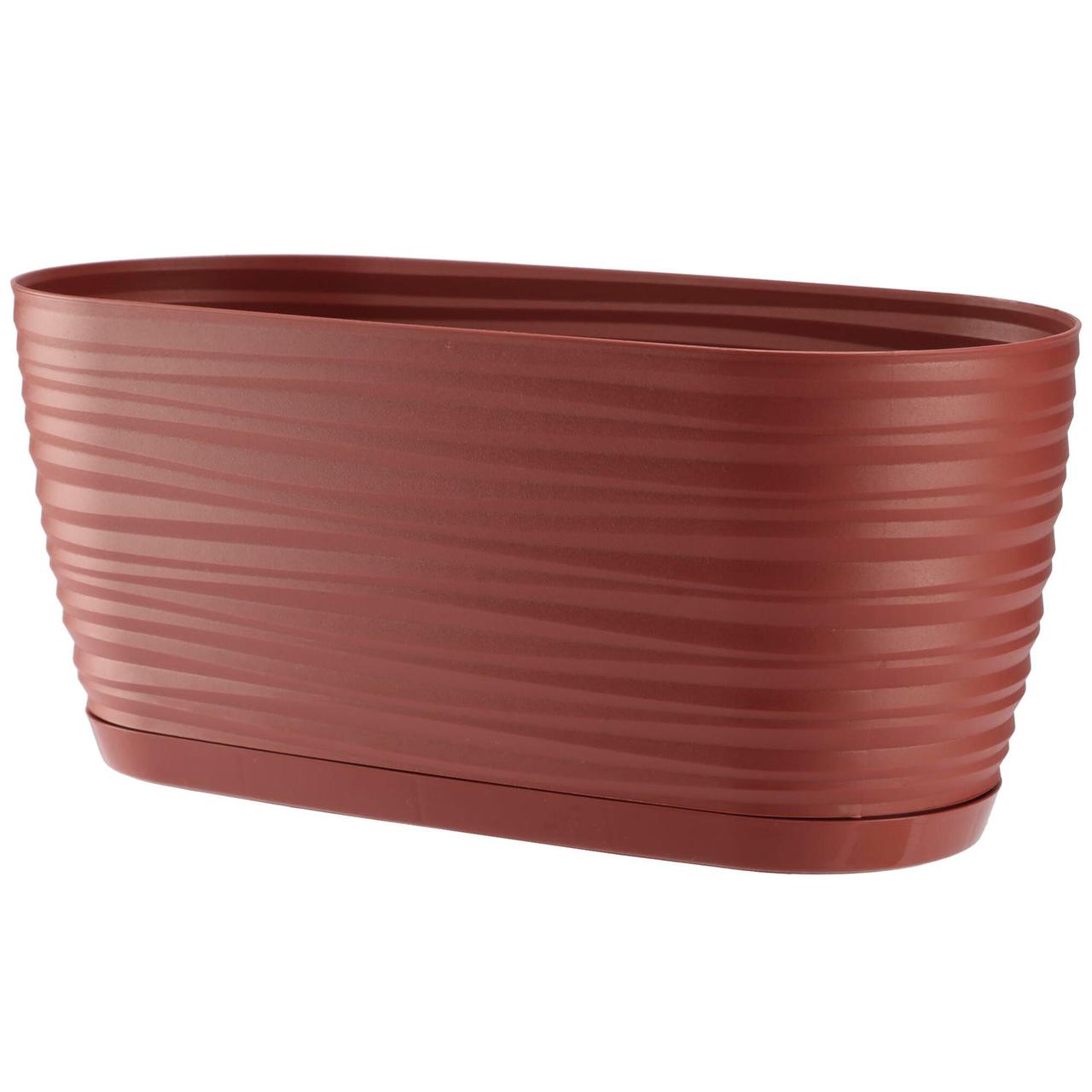 Горшок для цветов Sahara mini oval 2,7 л марсала Form-Plastic Горшок для цветов Sahara mini oval 2,7 л марсала Form-Plastic