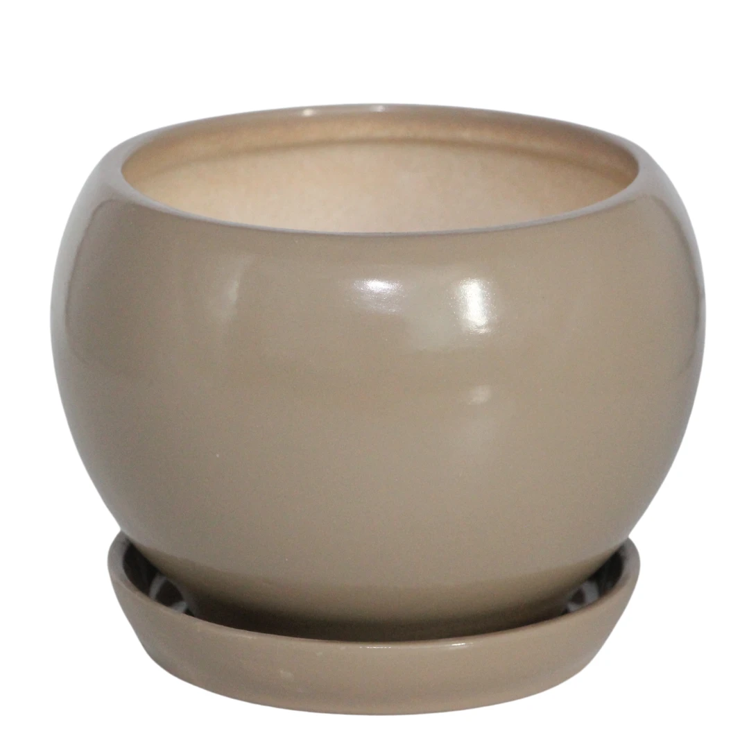 Керамический горшок Шар 2,5 л глянець Мокко Nana CERAMICS Керамический горшок Шар 2,5 л глянець Мокко Nana CERAMICS
