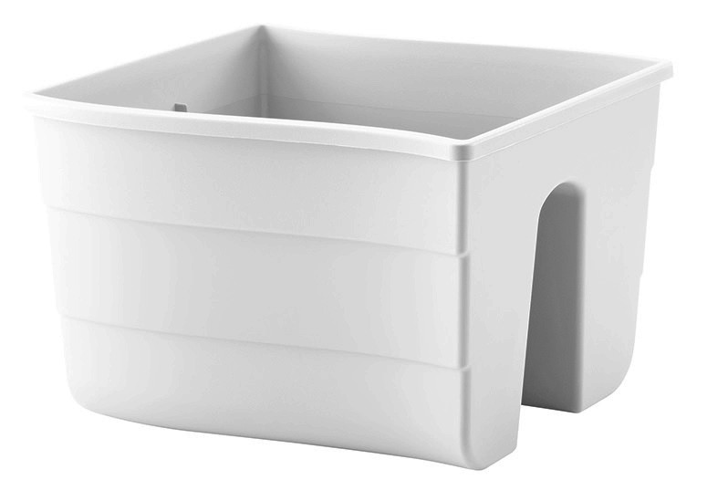 Горшок балконный для поручней WAVE 11 л белый Form-Plastic Горшок балконный для поручней WAVE 11 л белый Form-Plastic