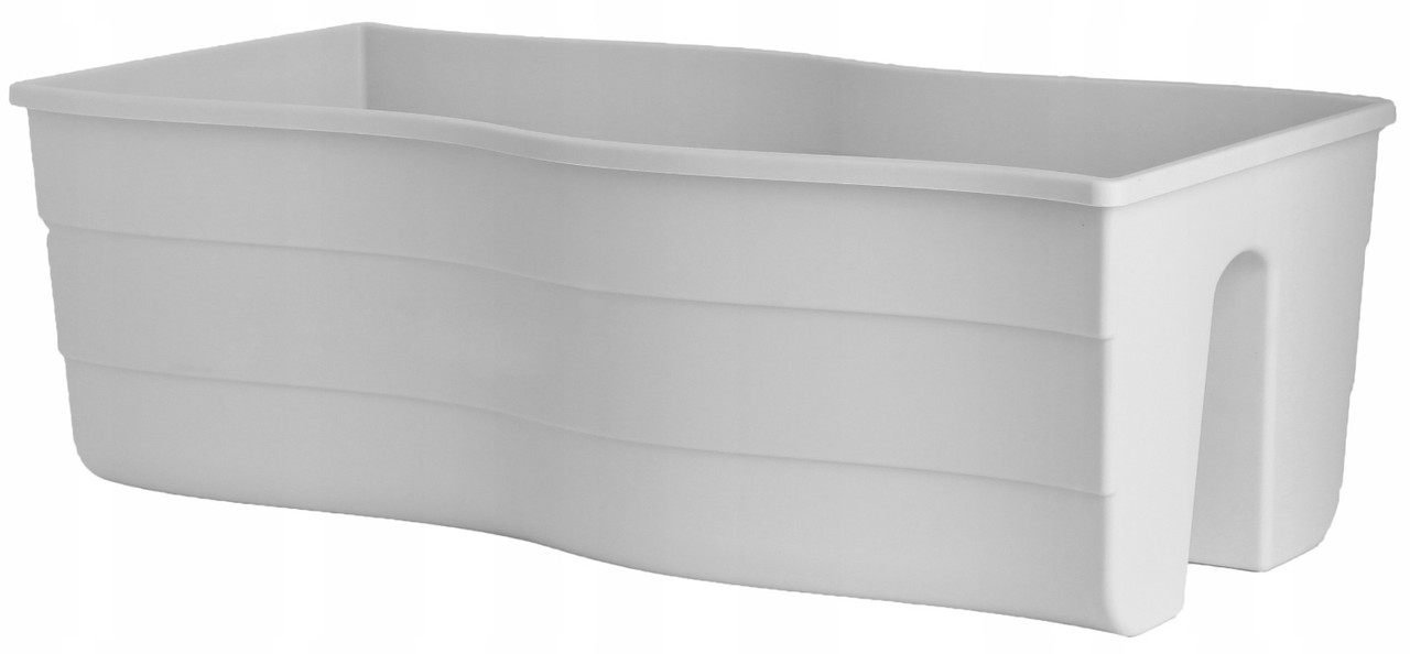 Горшок балконный для поручней WAVE 22 л белый Form-Plastic Горшок балконный для поручней WAVE 22 л белый Form-Plastic