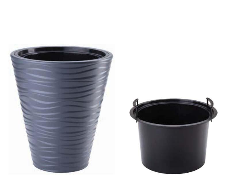 Горшок Sahara-40 антрацит Form-Plastic Горшок Sahara-40 антрацит Form-Plastic