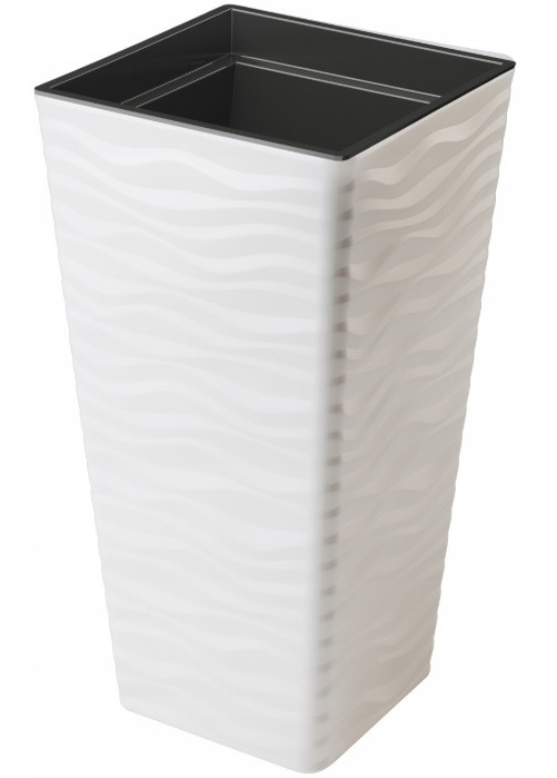 Горшок Sahara slim kwadro-30 белый Form-Plastic Горшок Sahara slim kwadro-30 белый Form-Plastic
