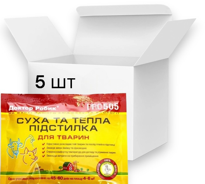Суха та тепла підстилка для тварин 505 Pro Доктор Робик х 5шт. Суха та тепла підстилка для тварин 505 Pro Доктор Робик х 5шт.