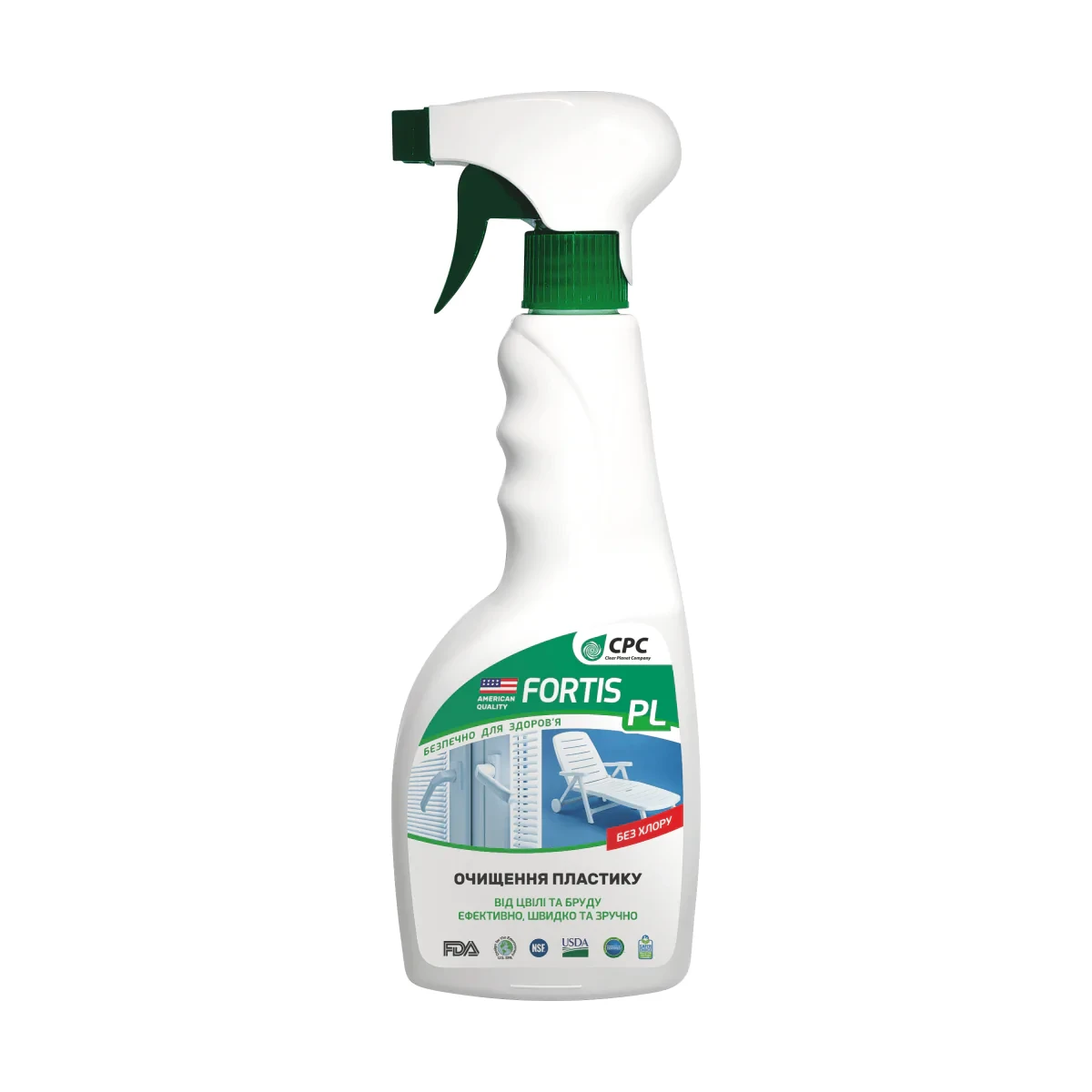 Средство для очистки пластика от плесени, грязи 0,5л Fortis PL Средство для очистки пластика от плесени, грязи 0,5л Fortis PL