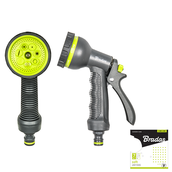 Пістолет для поливу 7 режимів SOFT LIME LINE Bradas Пістолет для поливу 7 режимів SOFT LIME LINE Bradas