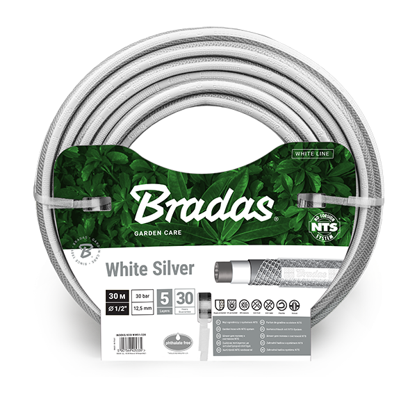Шланг для поливу NTS WHITE SILVER 1/2 Шланг для поливу NTS WHITE SILVER 1/2