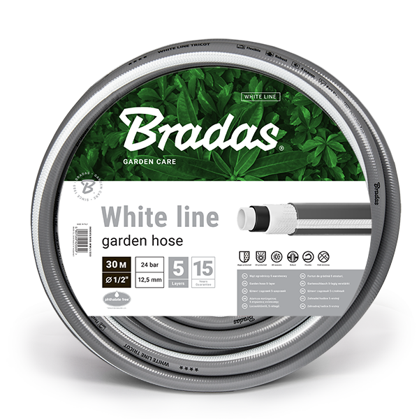 Шланг для поливу 5-тишаровий WHITE LINE 1/2 Шланг для поливу 5-тишаровий WHITE LINE 1/2