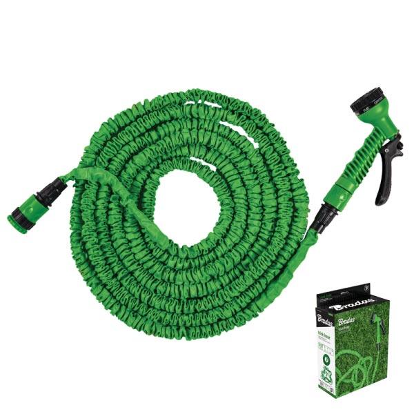 Растягивающийся шланг (комплект) TRICK HOSE 5-15м – зеленый Bradas Растягивающийся шланг (комплект) TRICK HOSE 5-15м – зеленый Bradas