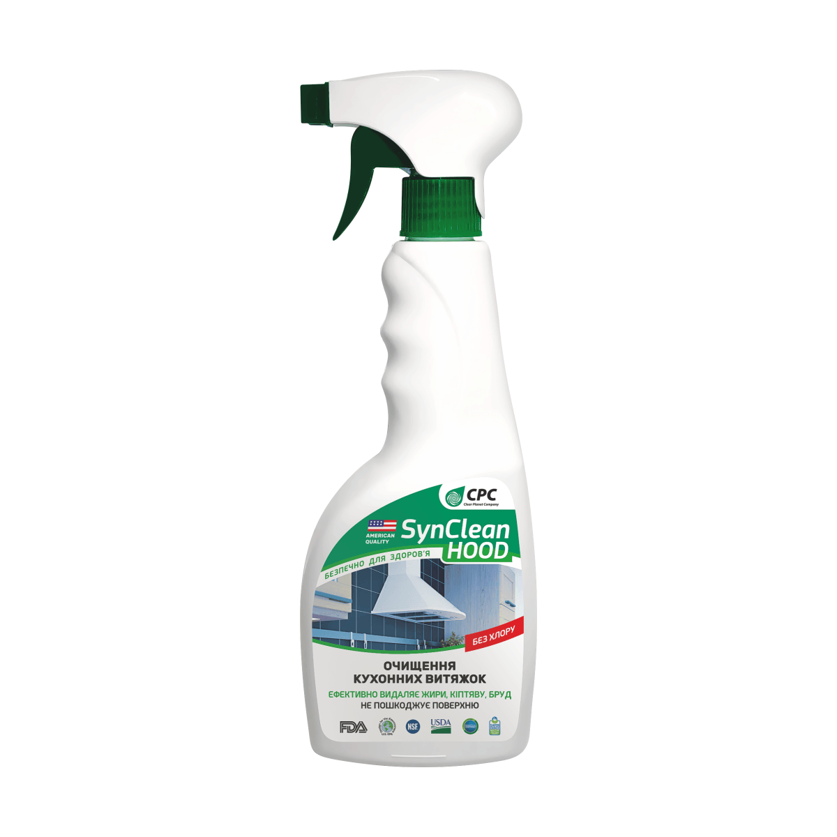 Средство для очистки кухонной вытяжки от жира 0,5л SYNCLEAN HOOD Средство для очистки кухонной вытяжки от жира 0,5л SYNCLEAN HOOD