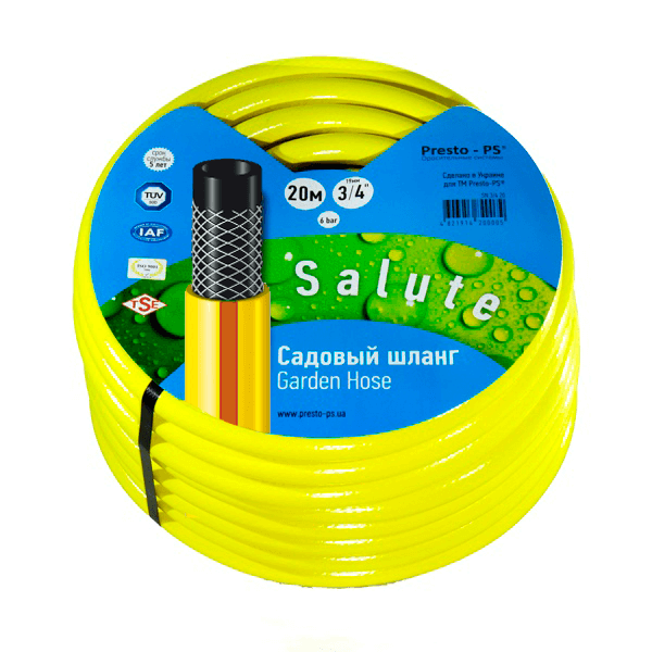 Шланг поливальний Presto-PS садовий Salute діаметр 1 дюйм, довжина 50 м (SN 1 50) Шланг поливальний Presto-PS садовий Salute діаметр 1 дюйм, довжина 50 м (SN 1 50)
