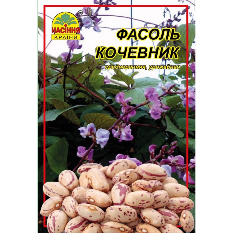 Семена фасоль вьющаяся Кочевник 15 г (Насіння країни) Семена фасоль вьющаяся Кочевник 15 г (Насіння країни)