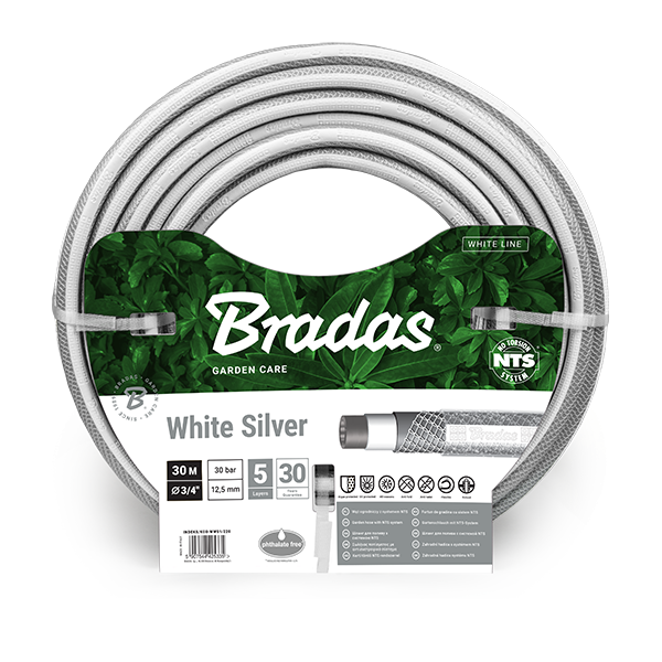 Шланг для полива NTS WHITE SILVER 3/4 Шланг для полива NTS WHITE SILVER 3/4