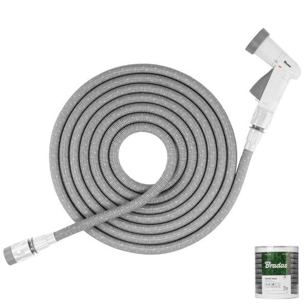 Растягивающийся шланг (комплект) SECRET HOSE 10-30м – серый Bradas Растягивающийся шланг (комплект) SECRET HOSE 10-30м – серый Bradas