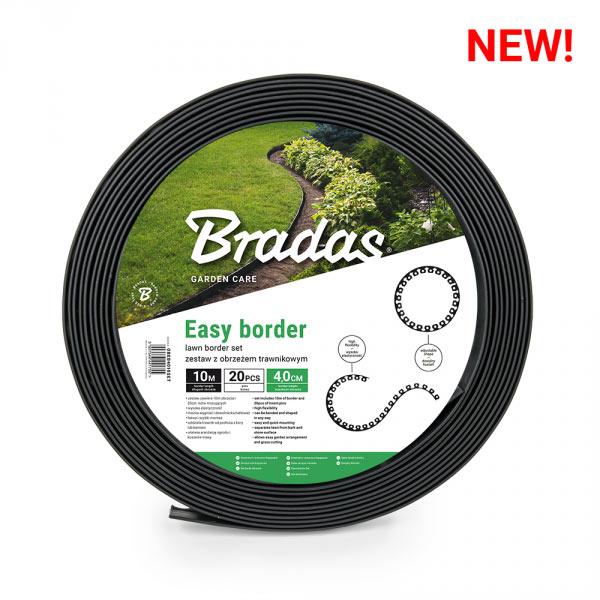Бордюр газонный 55мм х 10м с комплектом колков, EASY BORDER графит Bradas Бордюр газонный 55мм х 10м с комплектом колков, EASY BORDER графит Bradas