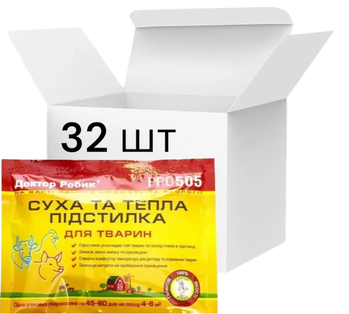 Суха та тепла підстилка для тварин 505 Pro Доктор Робик х 32шт. Суха та тепла підстилка для тварин 505 Pro Доктор Робик х 32шт.