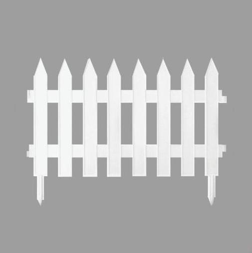 Паркан (штакетник) для клумби білий 2,25 м*28 см Паркан (штакетник) для клумби білий 2,25 м*28 см
