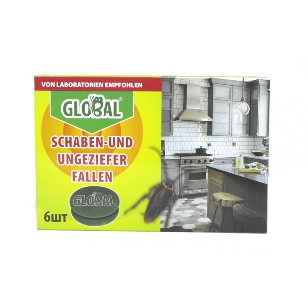 Ловушка от тараканов и муравьёв Глобал (Global) - 6 шт. Ловушка от тараканов и муравьёв Глобал (Global) - 6 шт.
