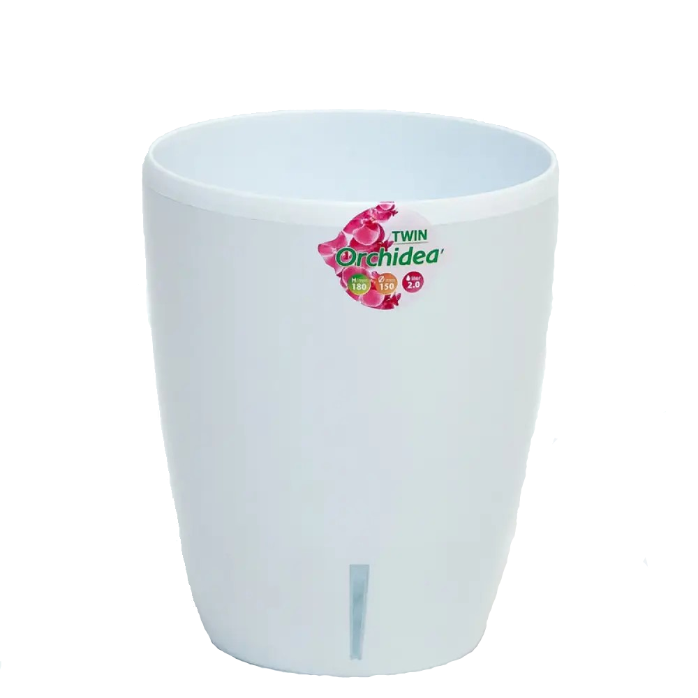 Вазон с автополивом Орхидея Твин 2 л белый Вазон с автополивом Орхидея Твин 2 л белый